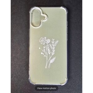 **3/$15** iPhone 16 Plus Sage Green Flower Jelly Case Flexible Phone Cover